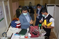 بازدید دکتر شوکتی فرد معاون فنی مرکز بهداشت استان از مراکز تجمیعی واکسیناسیون غدیر و پردیس دانشگاه